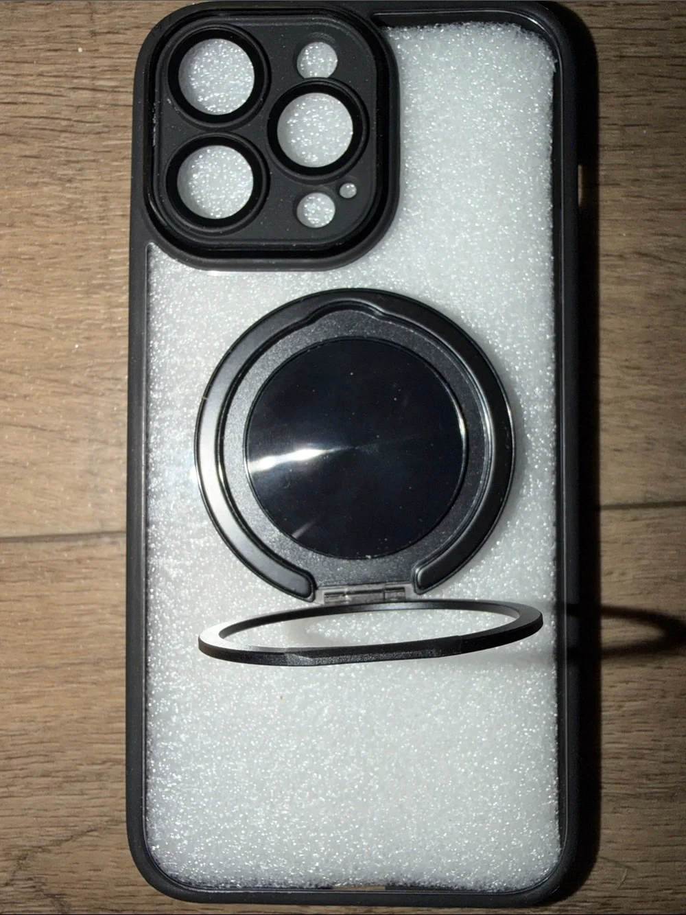 iPhone 14 Pro Max Phone Case with Ring Holder - Black